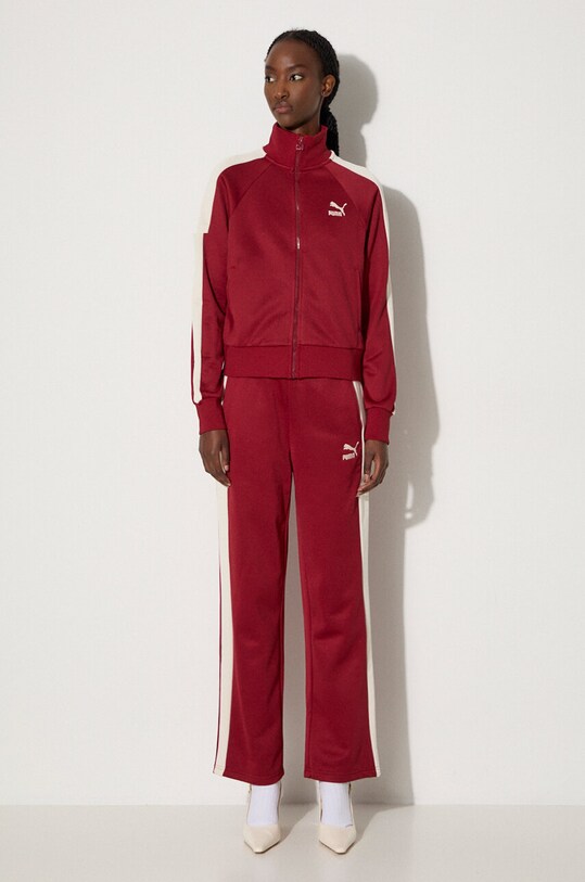 Puma joggers Iconic T7 Straight Leg Track Pants 627996 maroon AW24