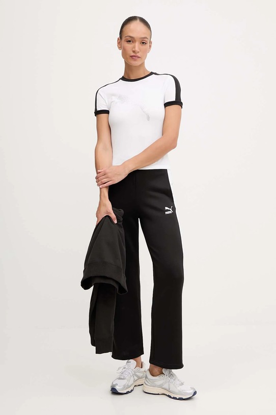 Puma melegítőnadrág Iconic T7 Straight Leg Track Pants fekete 627996