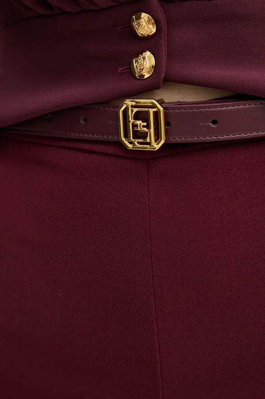 Elisabetta Franchi spodnie bordowy PA06147E2