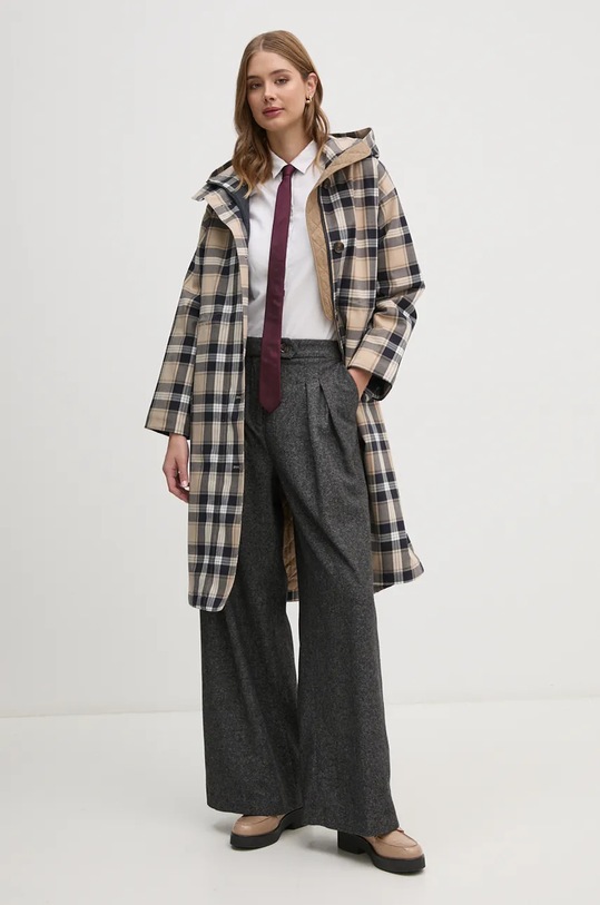 Kalhoty s příměsí vlny Barbour LTR0370 šedá AW24