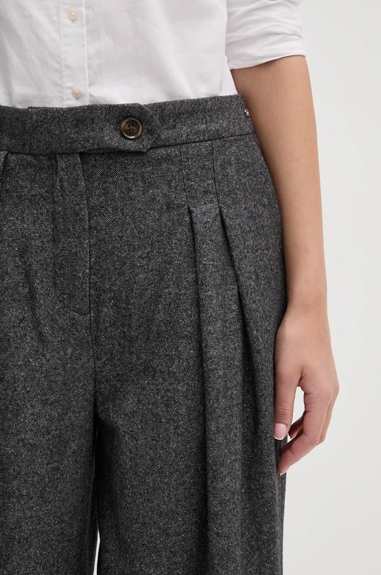 Kalhoty s příměsí vlny Barbour šedá LTR0370