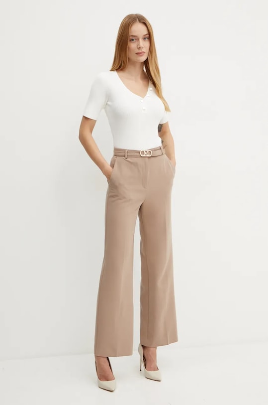 Παντελόνι Marciano Guess CELIA 4BGB03.7046A καφέ AW24