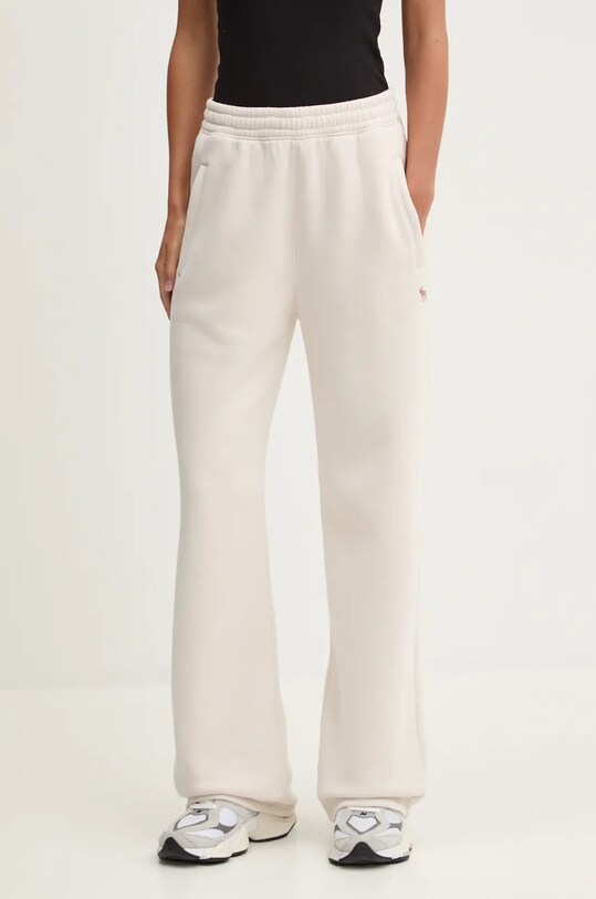 Abercrombie & Fitch pantaloni de trening tricotaj bej KI147.4060.178