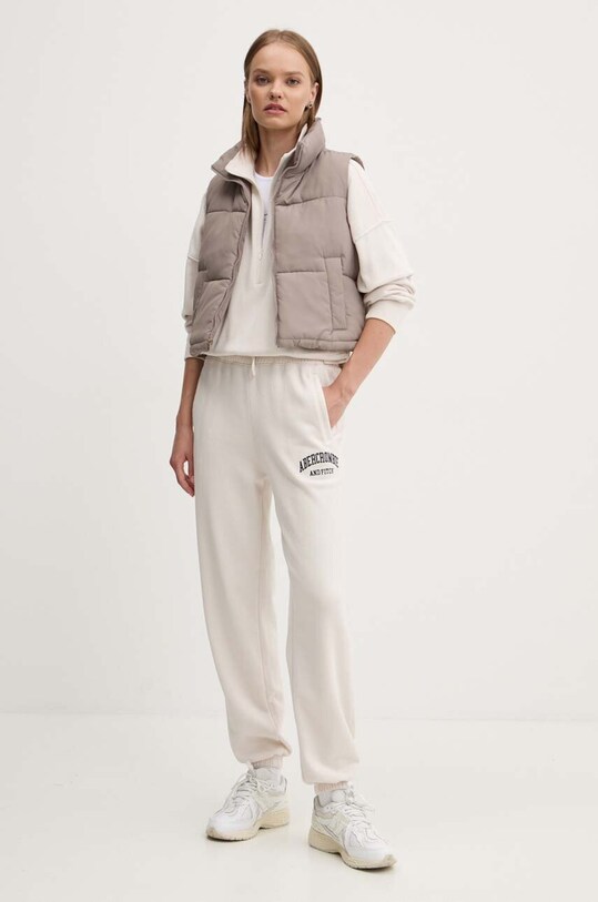 Abercrombie & Fitch pantaloni de trening KI147.4358.178 bej AW24