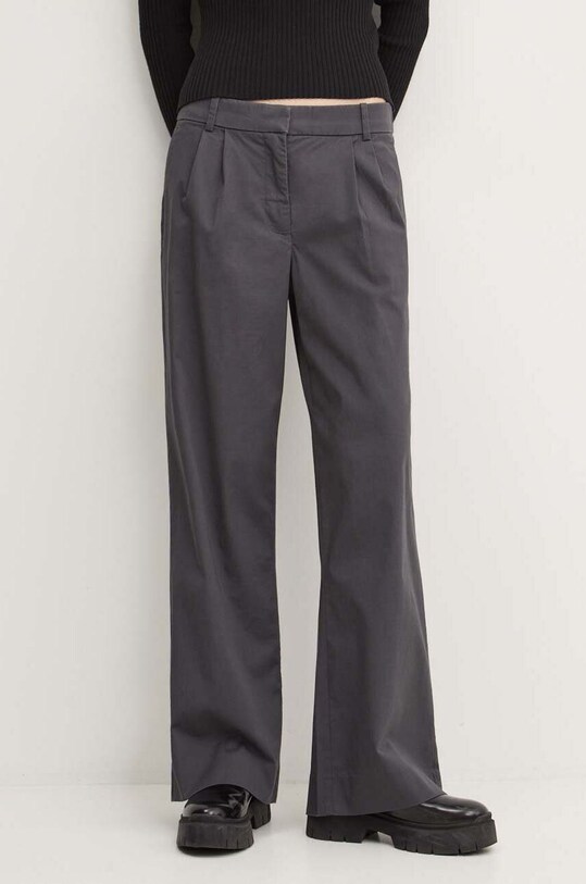 Nohavice Abercrombie & Fitch s elastanom sivá KI156.4417.954
