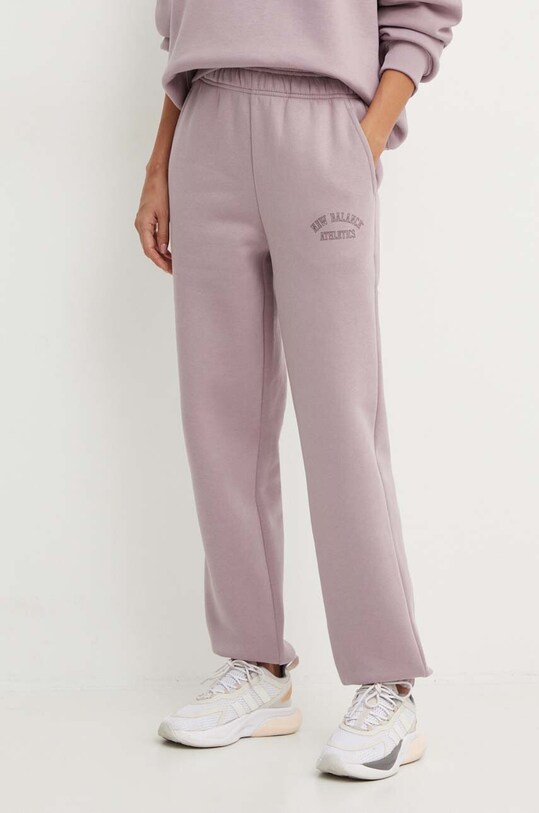 New Balance pantaloni de trening tricotaj violet WP43500ICW