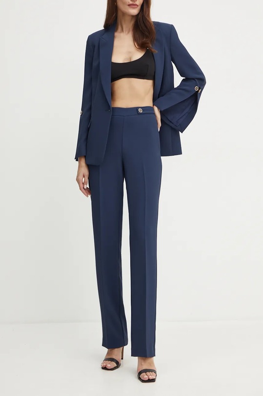 Twinset spodnie z elastanem granatowy 242TP2351