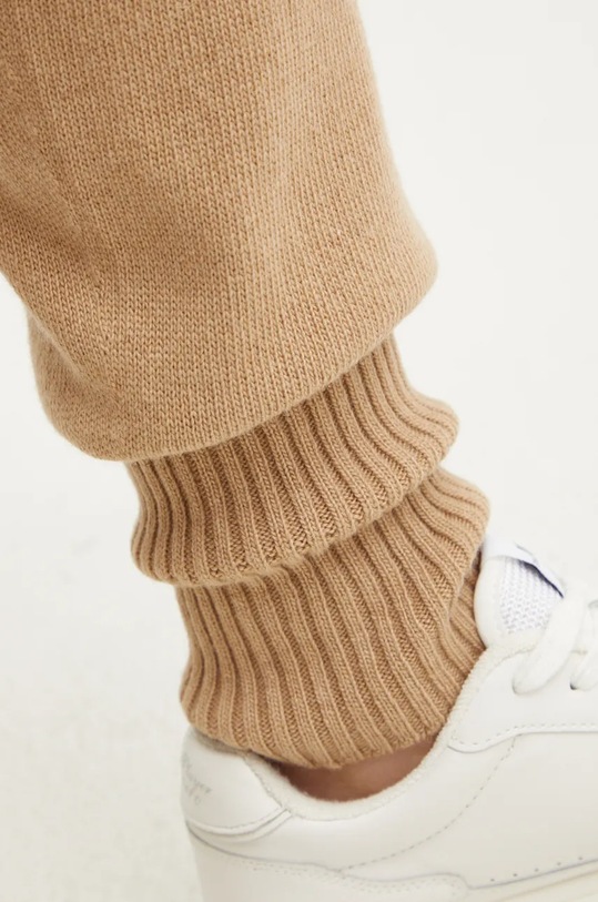 Twinset melegítőnadrág gyapjúkeverékkel 242TP3801 barna