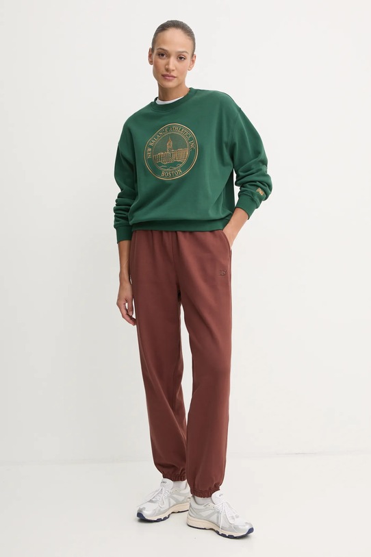 New Balance pantaloni de trening WP41513ROK maro AW24