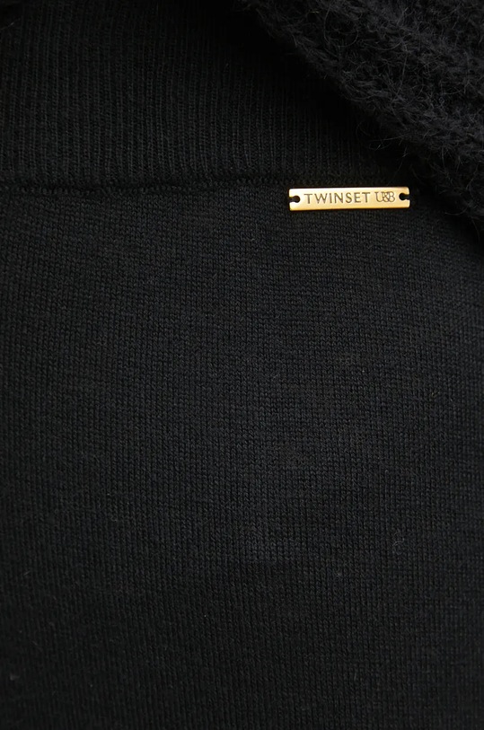 Штани з домішкою вовни Twinset чорний 242LL3EBB