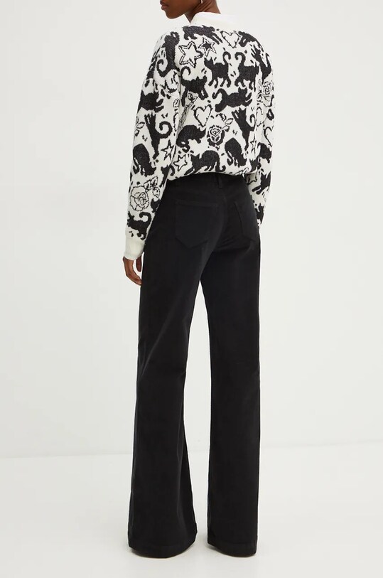 Îmbrăcăminte Twinset pantaloni de trening din catifea 242TT2480 negru