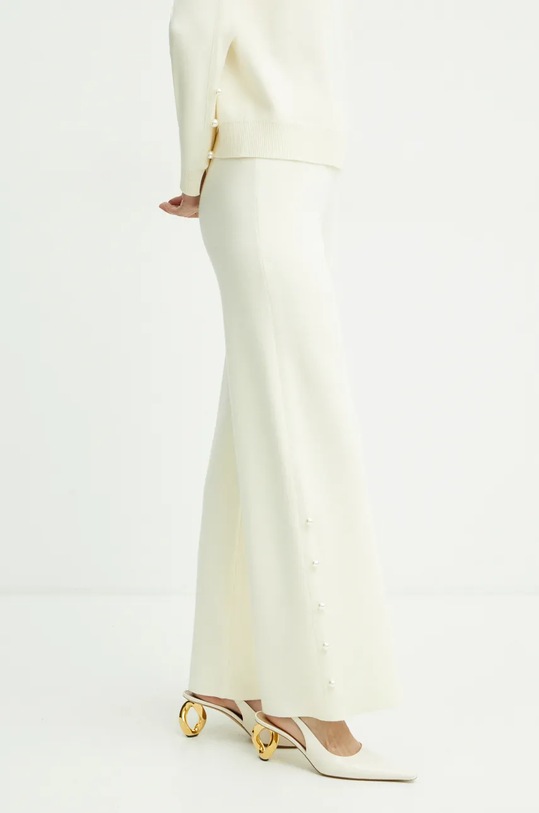 Twinset pantaloni de trening tricotaj bej 242AT3250