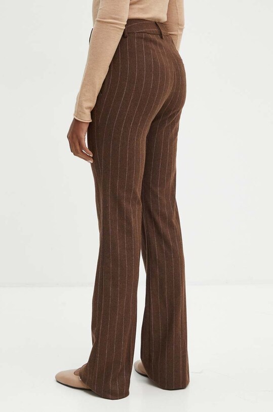 Odzież Marella spodnie wełniane 2423136142200 brązowy