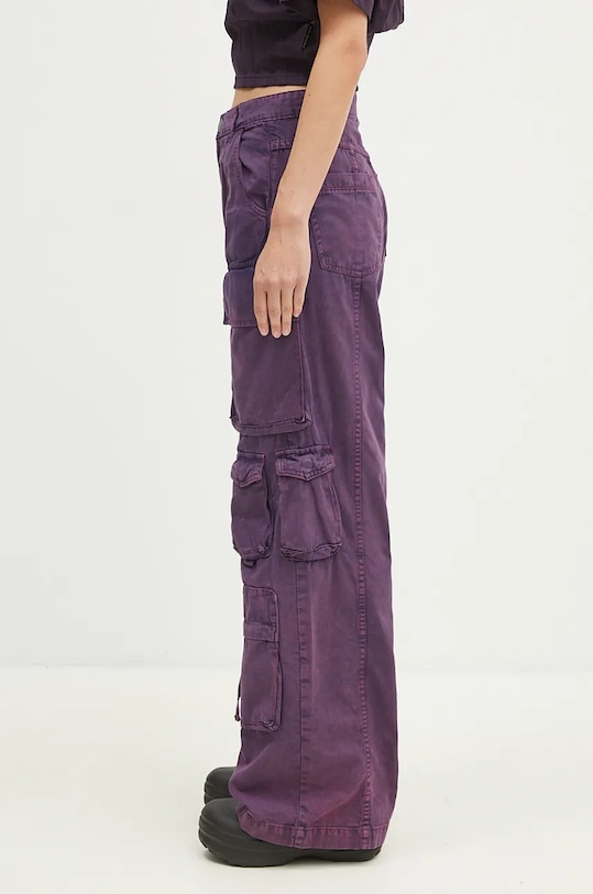 Bavlnené nohavice Alpha Industries Multipocket Pant 148022 fialová AW24