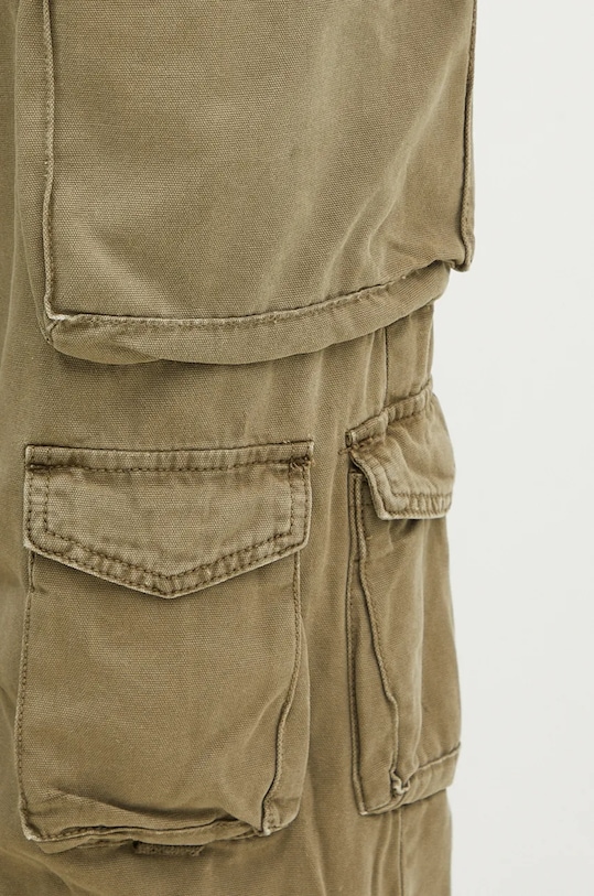 Памучен панталон Alpha Industries Multipocket Pant зелен 148022