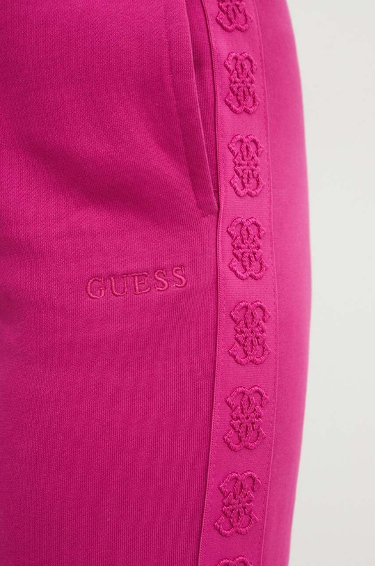 Bavlněné tepláky Guess STACIE růžová V4BB00.KC5O0
