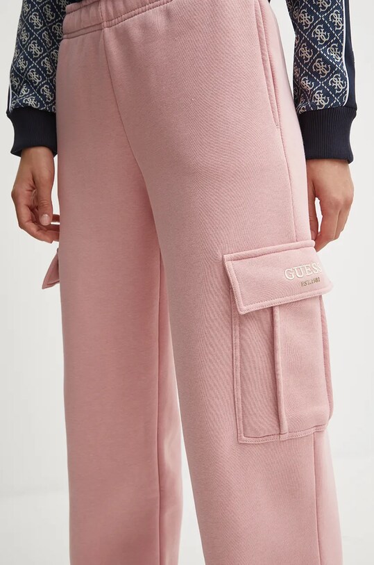 Guess pantaloni de trening MIDGE roz V4BB04.KCHX0