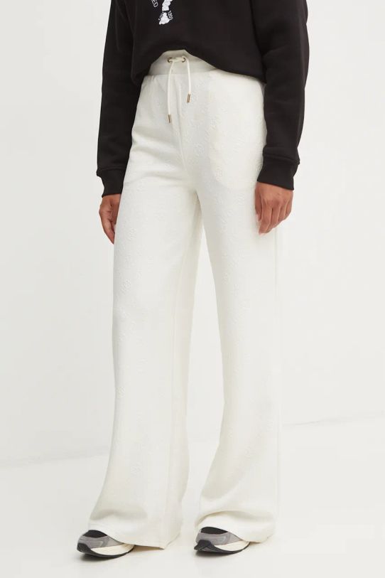 Kalhoty Guess PEONY pletenina béžová V4BB02.KCHR2