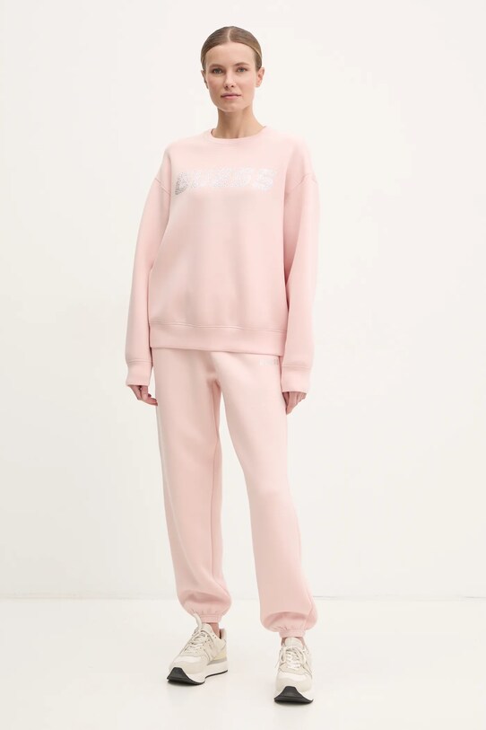 Guess pantaloni tuta CECILIA V4BB13.K7UW2 rosa AW25