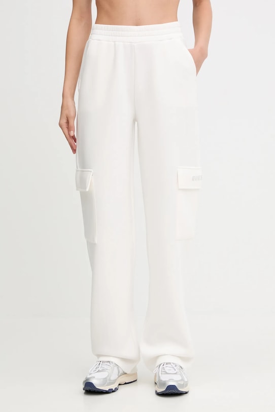 Guess spodnie dresowe CECILIA dzianina beżowy V4BB12.K7UW2