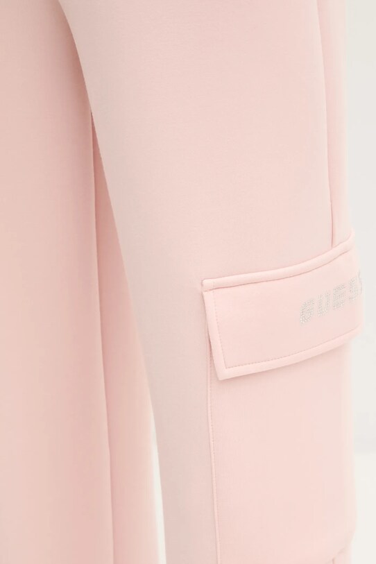 Guess pantaloni de trening CECILIA roz V4BB12.K7UW2
