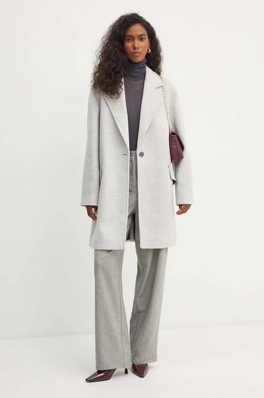 BOSS Orange spodnie z domieszką wełny 50524386 szary AW24