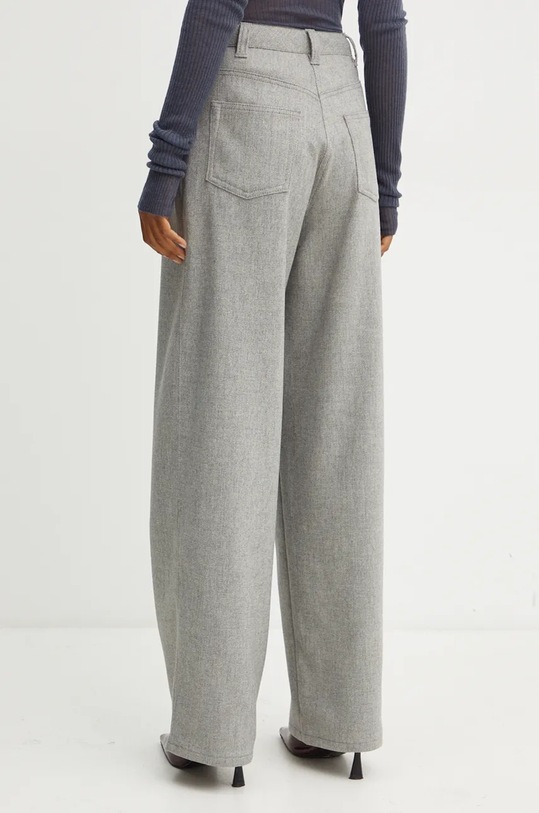 Odzież BOSS Orange spodnie z domieszką wełny 50524386 szary