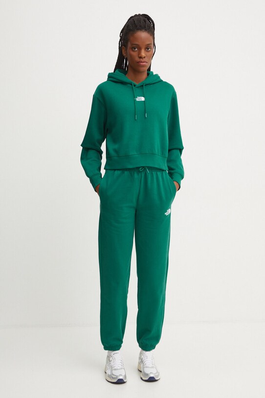 The North Face pantaloni de trening din bumbac Essential Jogger NF0A8A6KNL11 verde AW24