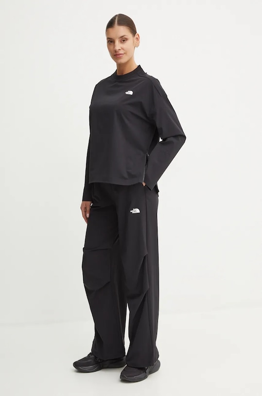 The North Face pantaloni Woven NF0A89H1JK31 negru AW24
