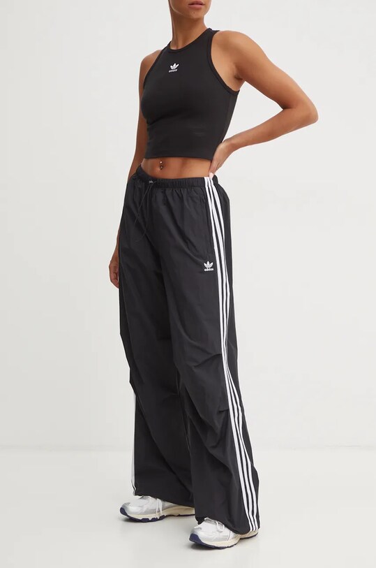 Παντελόνι adidas Originals Adicolor ύφασμα μαύρο IY7251