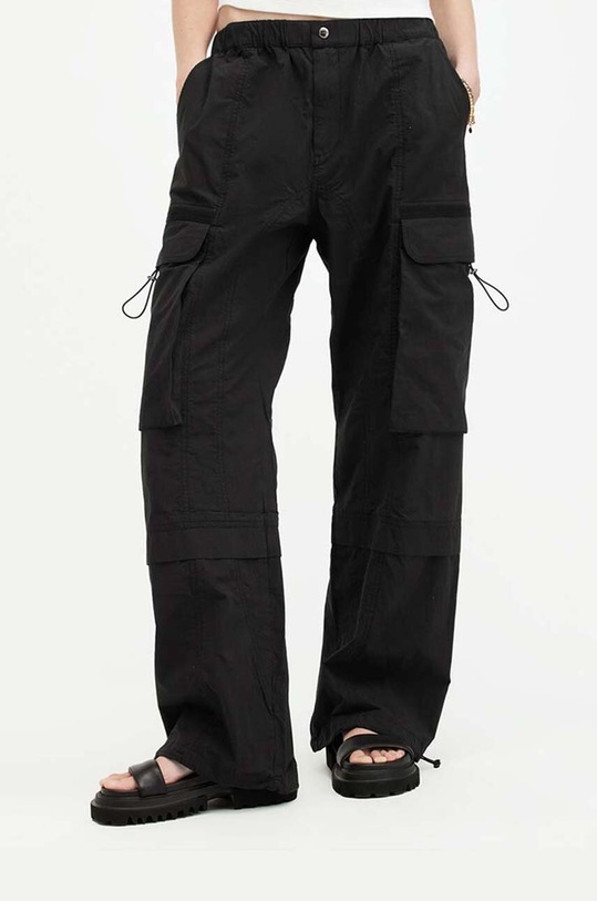 AllSaints pantaloni de bumbac BARBARA TROUSER W021TA negru AW24