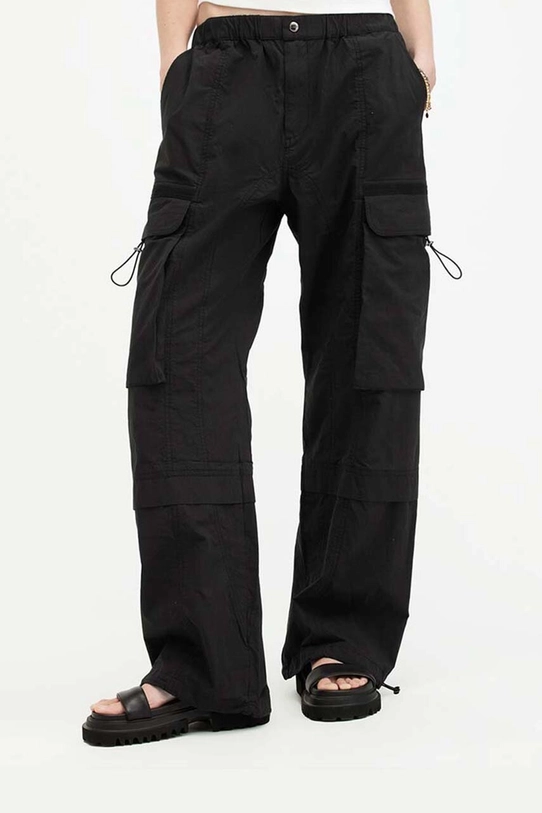 Хлопковые брюки AllSaints BARBARA TROUSER W021TA чёрный AW24