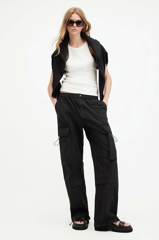 AllSaints pantaloni de bumbac BARBARA TROUSER W021TA