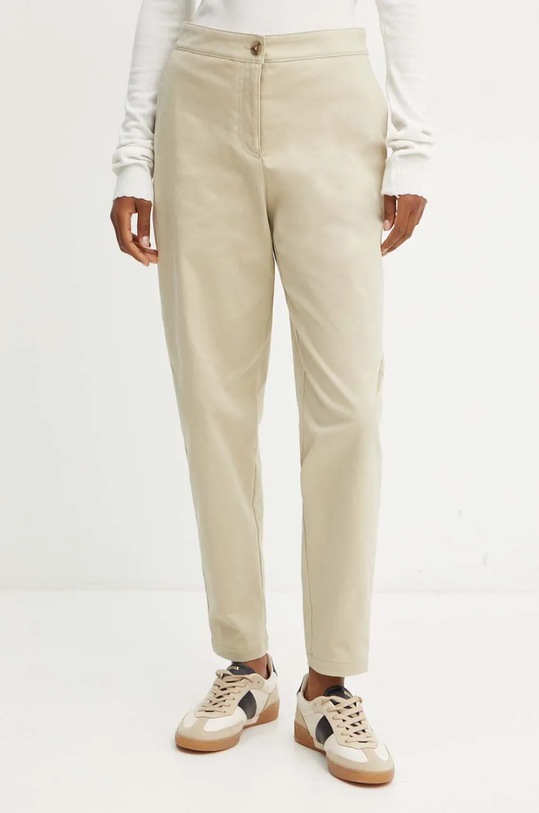 BOSS spodnie z elastanem beżowy 50528486
