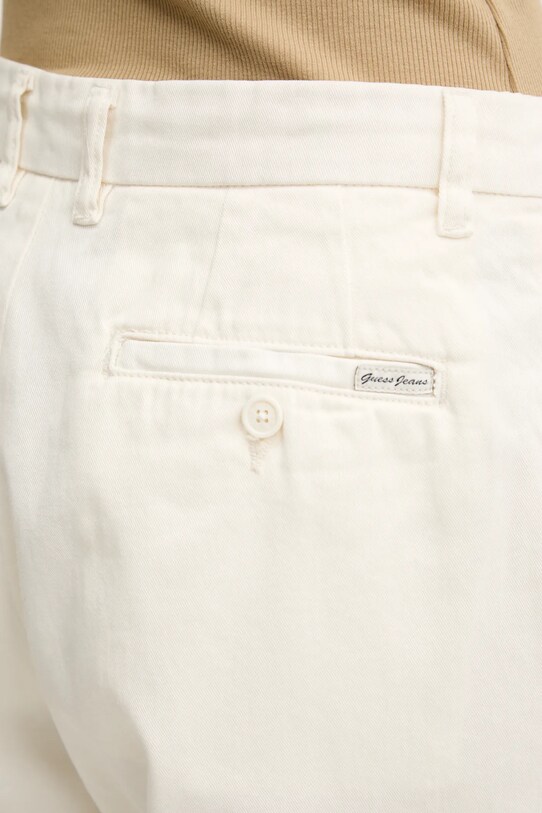 Guess Jeans pantaloni de bumbac bej W4BB44.WGCV2