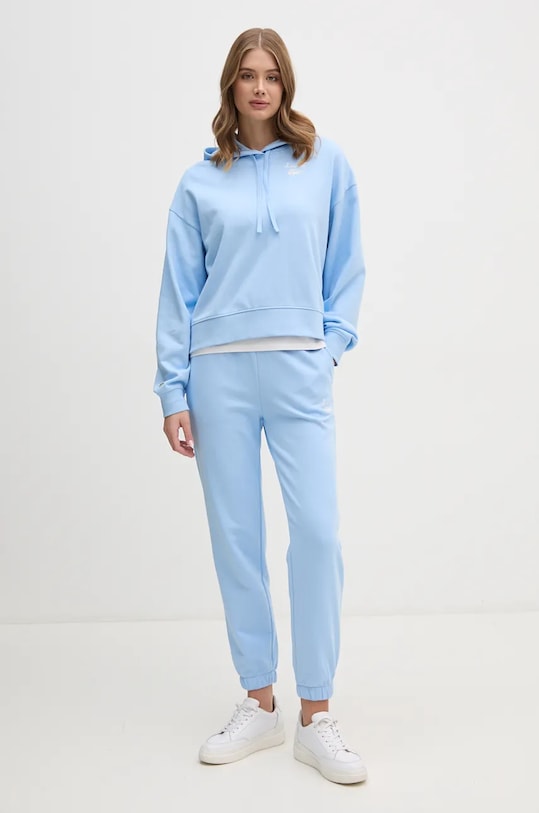 Спортивні штани Lacoste трикотаж блакитний XF2566