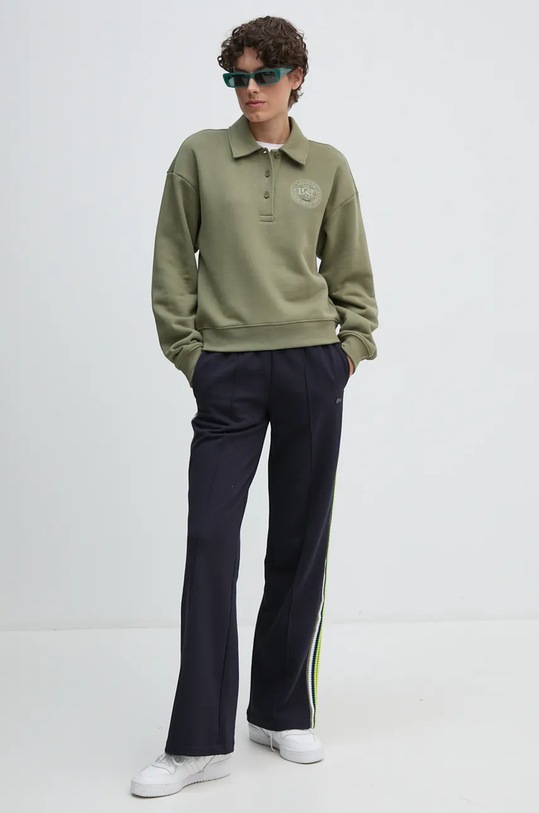 Lacoste pantaloni della tuta di cotone XF2678 blu navy AW24