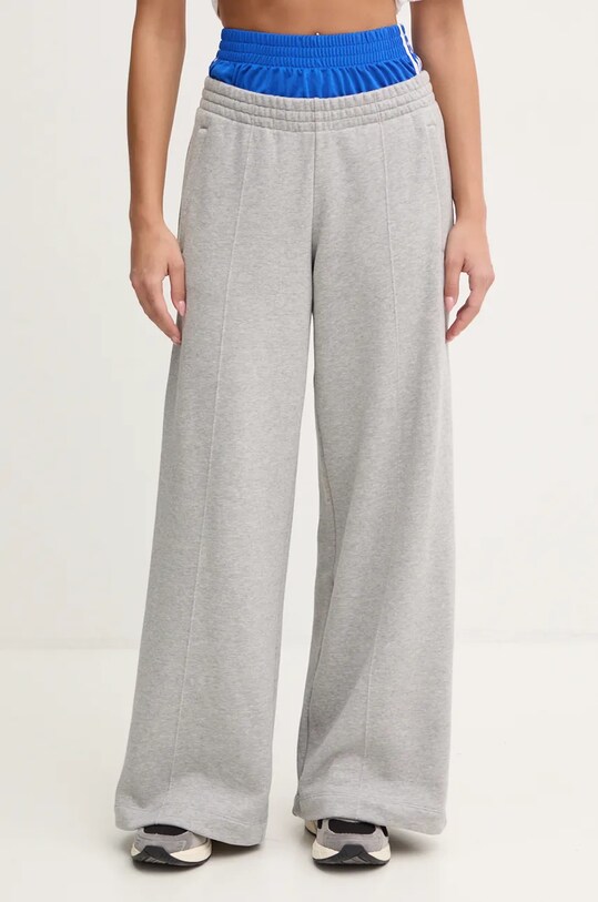 adidas Originals pantaloni de trening din bumbac Ksenia SweatPant uni gri IW5670