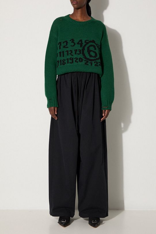 Pamučne hlače MM6 Maison Margiela pamuk crna S52KA0501.M35148