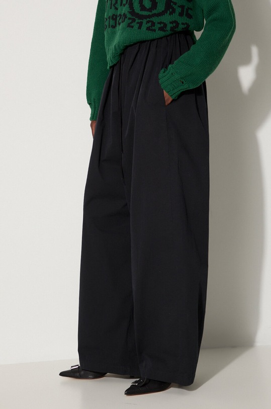 Pamučne hlače MM6 Maison Margiela crna S52KA0501.M35148