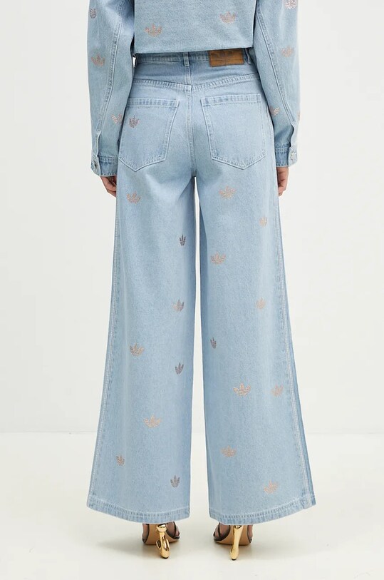 Clothing adidas Originals jeans Femme Galore Denim Rhinestone Pants JN3020 blue