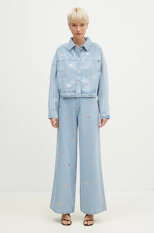 Джинси adidas Originals Femme Galore Denim Rhinestone Pants JN3020 блакитний