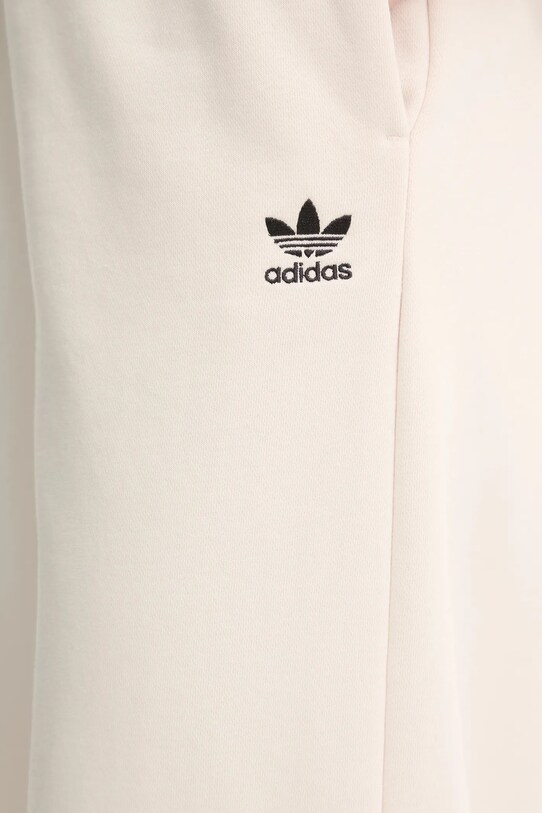 adidas Originals spodnie dresowe Femme Galore Wideleg Fleece Pants beżowy JN3027