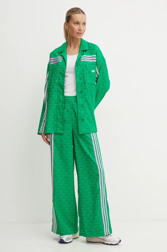 adidas Originals spodnie 70s Wide Leg Pants JN7662 zielony AW24