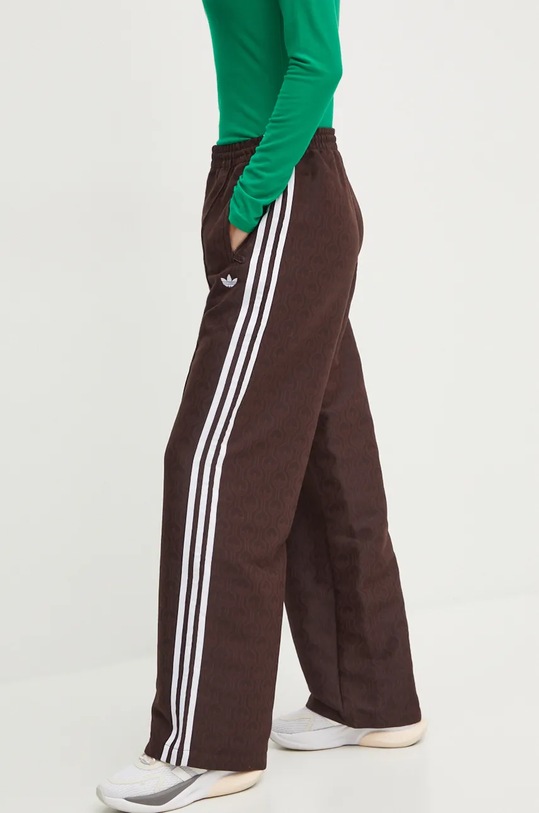 Kalhoty adidas Originals Oversized Monogram Track Pant hnědá JN8304