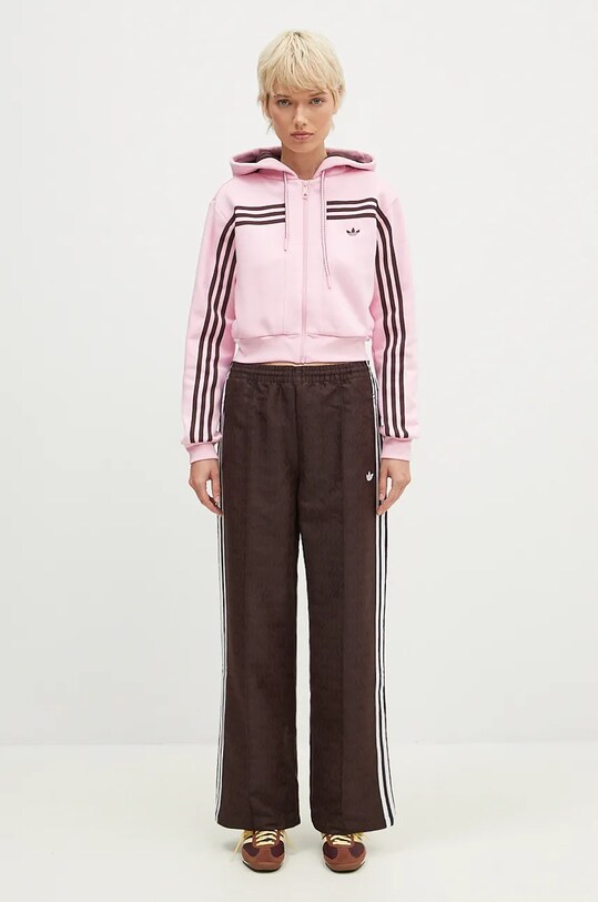 adidas Originals spodnie Oversized Monogram Track Pant JN8304 brązowy