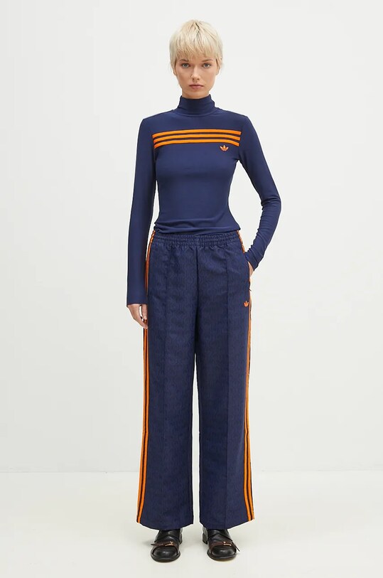 adidas Originals spodnie Oversized Monogram Track Pant JN8306 granatowy