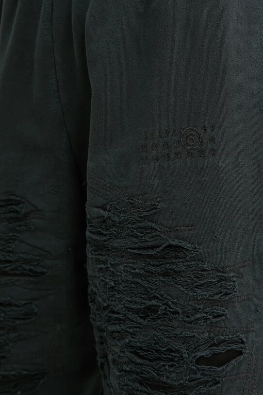 MM6 Maison Margiela spodnie dresowe bawełniane czarny S62KB0214.M25004