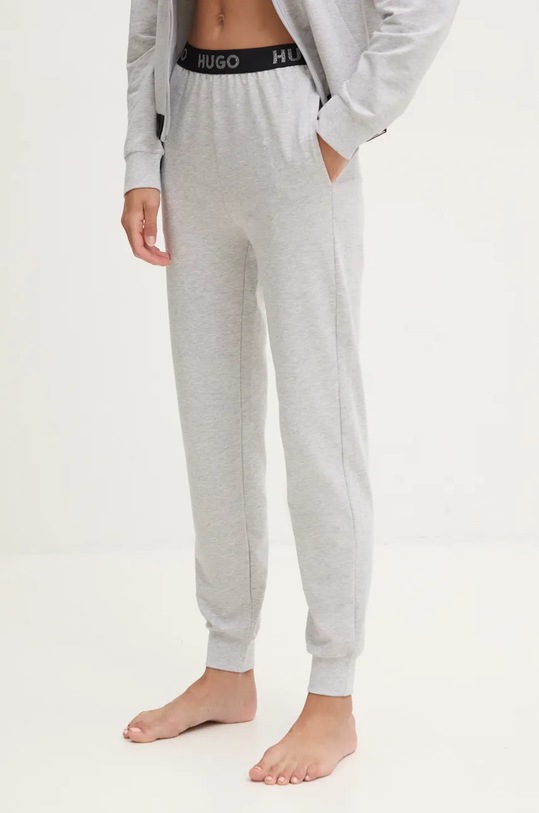 HUGO pantaloni de lounge tricotaj gri 50520499