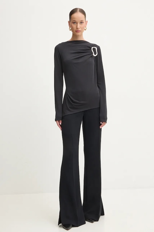 Stine Goya pantaloni P011.2273 negru AW24